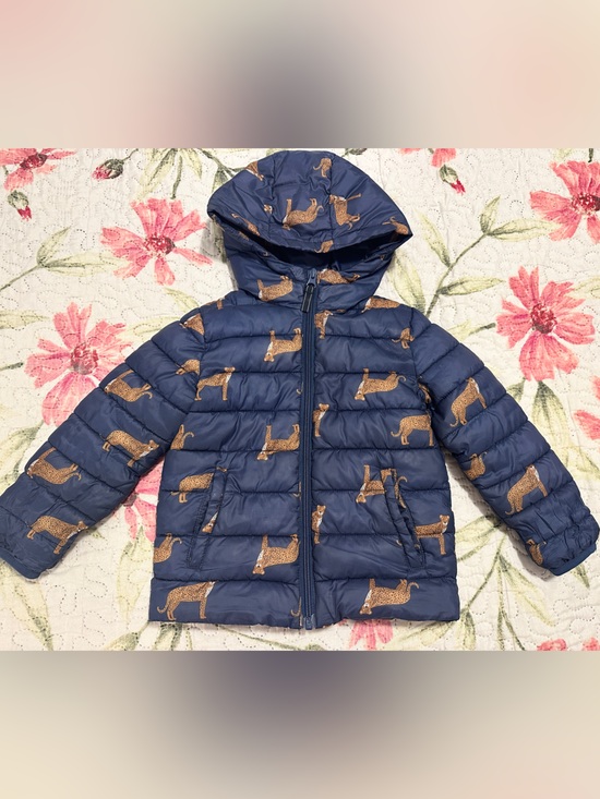 Rise Little Earthling Other - Rise Little Earthling Navy Leopard Print Puffer Jacket Size 2T / 3T Toddler